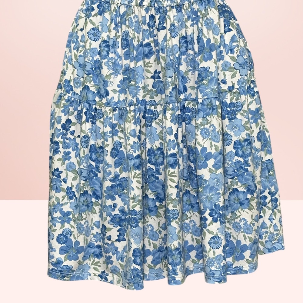 Hollister Cottagecore Floral Mini Dress Smocked Tiered Ruffle Cap Sleeve Medium - Picture 10 of 14